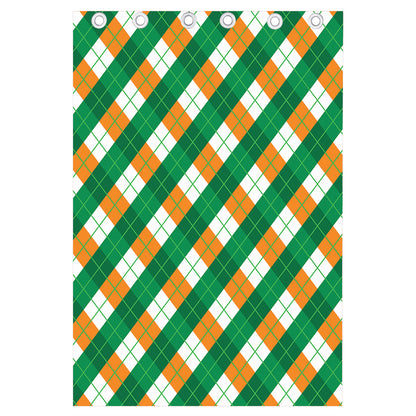 Irish Argyle Pattern Print Curtain