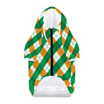 Irish Argyle Pattern Print Dog Zip Up Hoodie