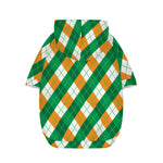 Irish Argyle Pattern Print Dog Zip Up Hoodie
