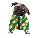 Irish Argyle Pattern Print Dog Zip Up Jacket