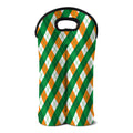Irish Argyle Pattern Print Double Neoprene Wine Tote