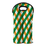 Irish Argyle Pattern Print Double Neoprene Wine Tote