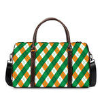 Irish Argyle Pattern Print Duffle Bag