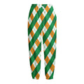 Irish Argyle Pattern Print Fleece Lined Knit Pants