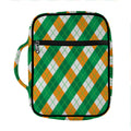 Irish Argyle Pattern Print Front Pocket Bible Bag