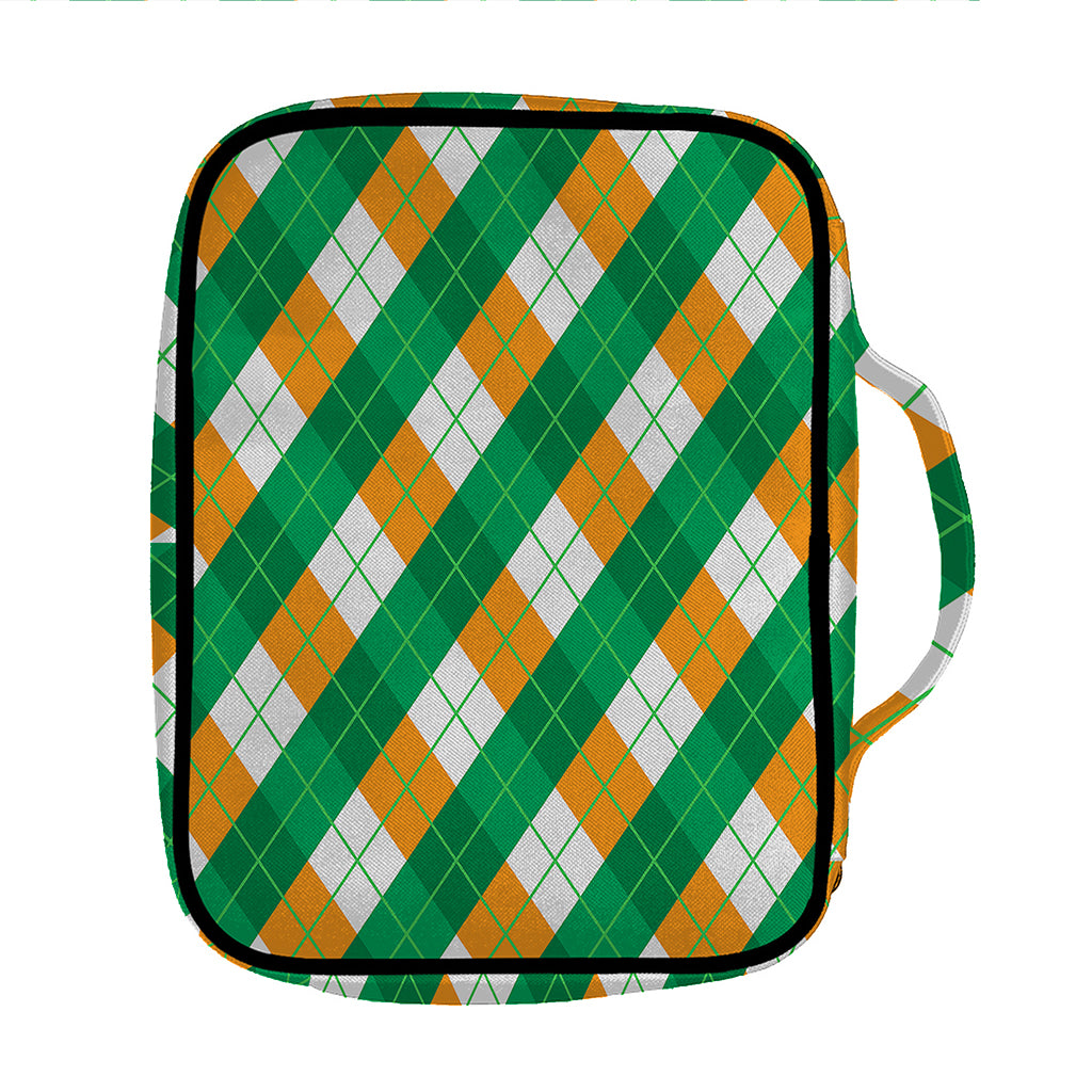 Irish Argyle Pattern Print Front Pocket Bible Bag