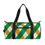 Irish Argyle Pattern Print Gym Bag