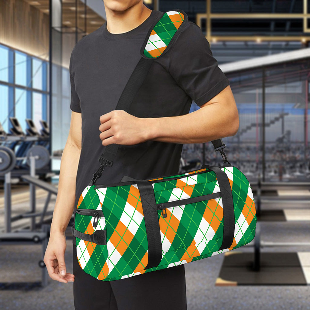 Irish Argyle Pattern Print Gym Bag