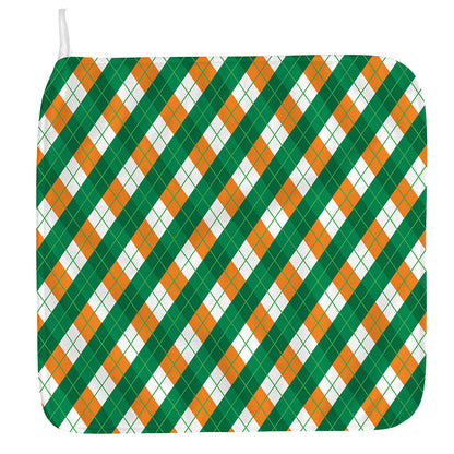 Irish Argyle Pattern Print Hand Towel