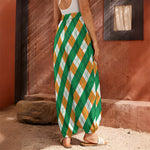 Irish Argyle Pattern Print Harem Pants