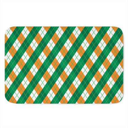 Irish Argyle Pattern Print Indoor Door Mat