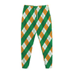 Irish Argyle Pattern Print Jogger Pants