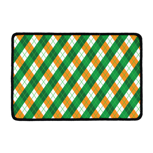 Irish Argyle Pattern Print Kitchen Mat