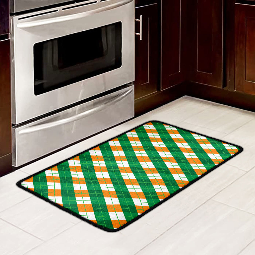 Irish Argyle Pattern Print Kitchen Mat