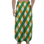 Irish Argyle Pattern Print Lantern Pants
