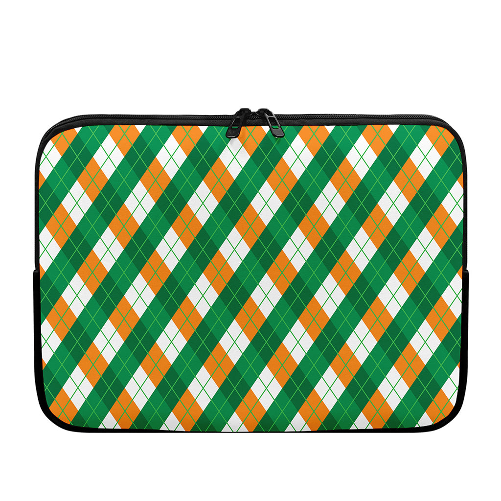 Irish Argyle Pattern Print Laptop Sleeve