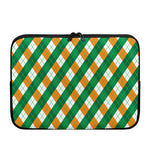 Irish Argyle Pattern Print Laptop Sleeve