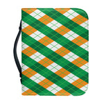 Irish Argyle Pattern Print Leather Bible Cover