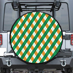 Irish Argyle Pattern Print Leather Spare Tire Cover