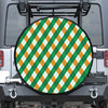 Irish Argyle Pattern Print Leather Spare Tire Cover