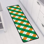 Irish Argyle Pattern Print Long Kitchen Mat