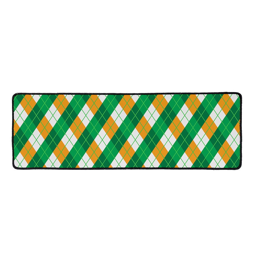 Irish Argyle Pattern Print Long Kitchen Mat