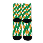 Irish Argyle Pattern Print Long Socks