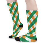 Irish Argyle Pattern Print Long Socks