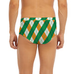 Irish Argyle Pattern Print Men's Briefs