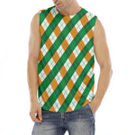 Irish Argyle Pattern Print Men's Fitness Tank Top