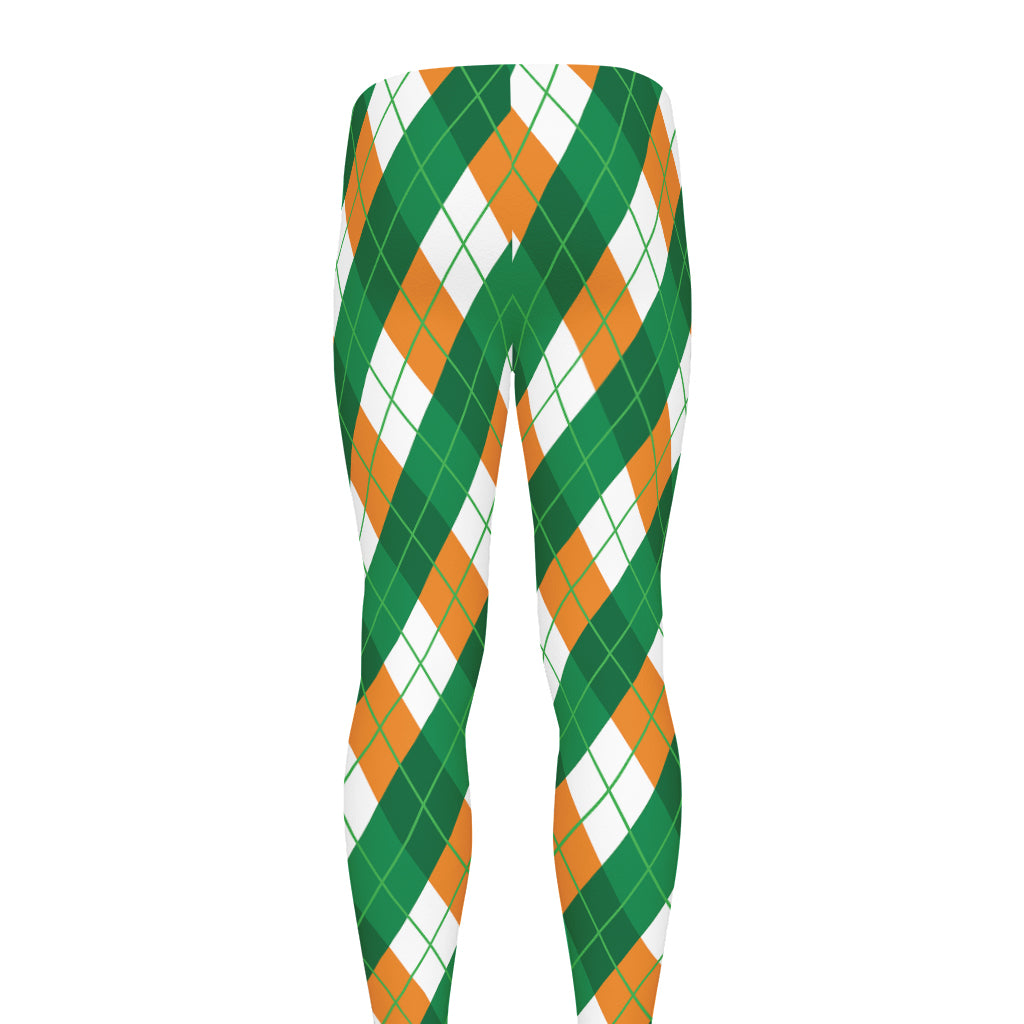 Irish Argyle Pattern Print Men's leggings