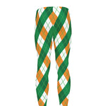 Irish Argyle Pattern Print Men's leggings