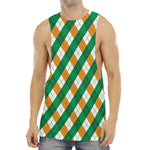 Irish Argyle Pattern Print Men's Muscle Tank Top