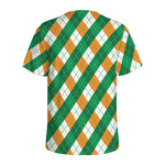 Irish Argyle Pattern Print Men's Sports T-Shirt