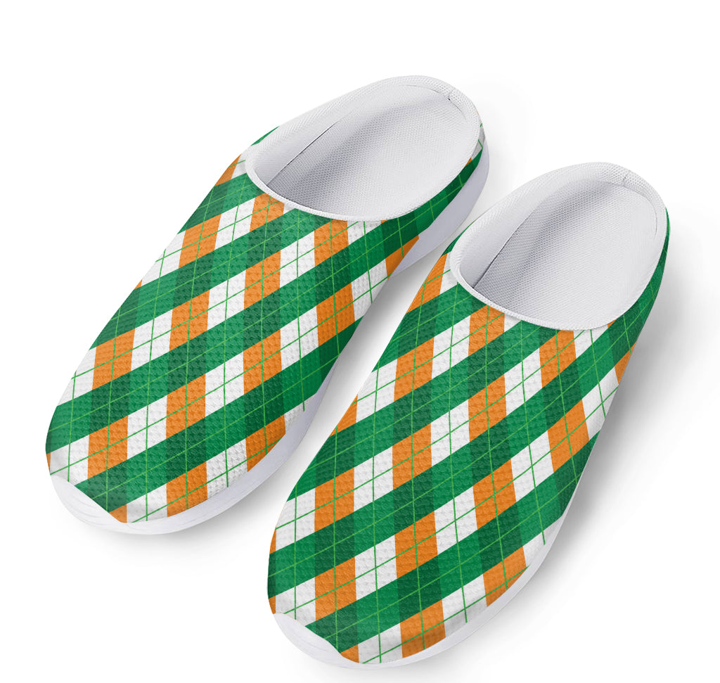 Irish Argyle Pattern Print Mesh Casual Shoes
