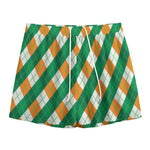 Irish Argyle Pattern Print Mesh Shorts