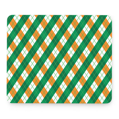 Irish Argyle Pattern Print Mouse Pad