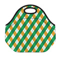 Irish Argyle Pattern Print Neoprene Lunch Bag