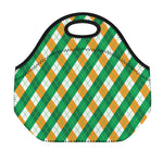 Irish Argyle Pattern Print Neoprene Lunch Bag