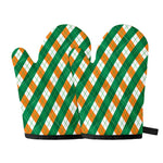 Irish Argyle Pattern Print Oven Mitts