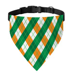 Irish Argyle Pattern Print Over The Collar Dog Bandana