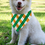Irish Argyle Pattern Print Over The Collar Dog Bandana