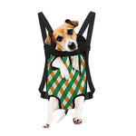 Irish Argyle Pattern Print Pet Carrier Backpack