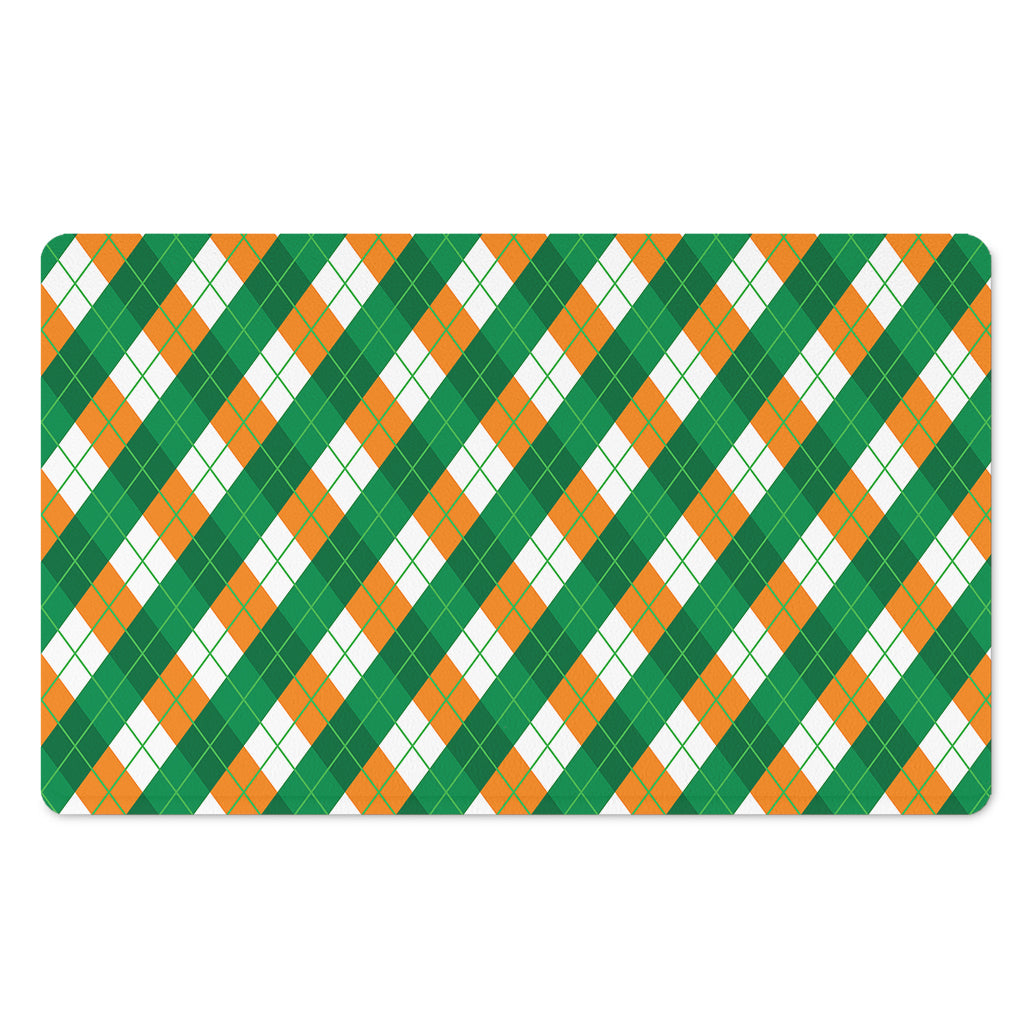Irish Argyle Pattern Print Polyester Doormat