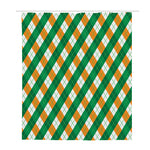 Irish Argyle Pattern Print Polyester Shower Curtain
