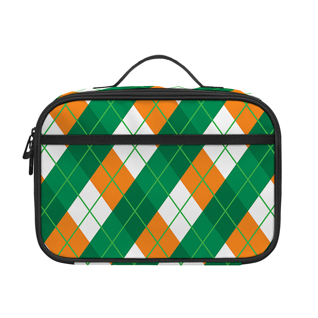 Irish Argyle Pattern Print Portable Lunch Bag