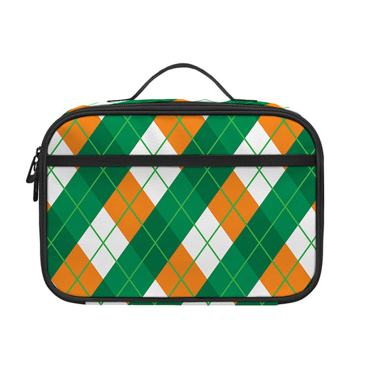 Irish Argyle Pattern Print Portable Lunch Bag