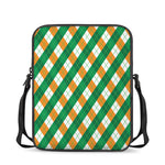 Irish Argyle Pattern Print Rectangular Crossbody Bag