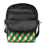 Irish Argyle Pattern Print Rectangular Crossbody Bag