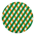 Irish Argyle Pattern Print Round Blanket